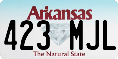AR license plate 423MJL