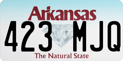 AR license plate 423MJQ