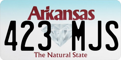 AR license plate 423MJS