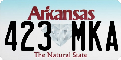 AR license plate 423MKA