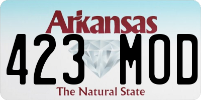 AR license plate 423MOD