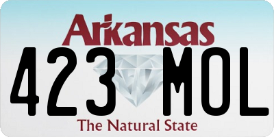 AR license plate 423MOL
