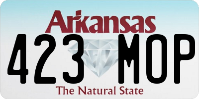 AR license plate 423MOP