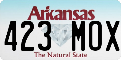 AR license plate 423MOX