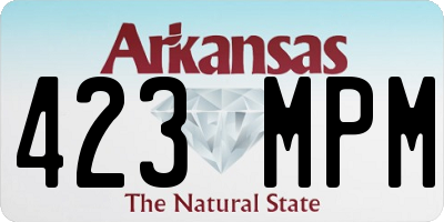 AR license plate 423MPM