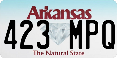 AR license plate 423MPQ