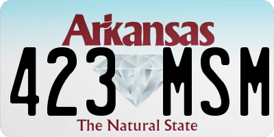 AR license plate 423MSM
