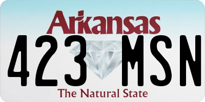 AR license plate 423MSN