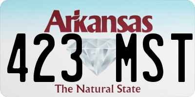 AR license plate 423MST