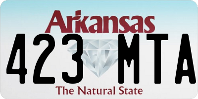 AR license plate 423MTA