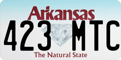 AR license plate 423MTC