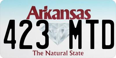 AR license plate 423MTD