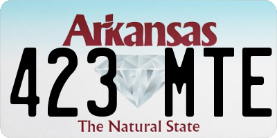 AR license plate 423MTE