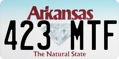 AR license plate 423MTF