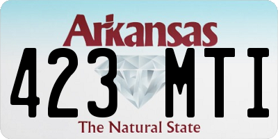 AR license plate 423MTI