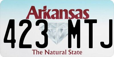 AR license plate 423MTJ