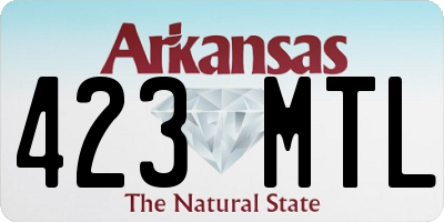 AR license plate 423MTL