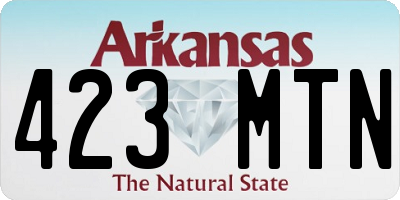 AR license plate 423MTN