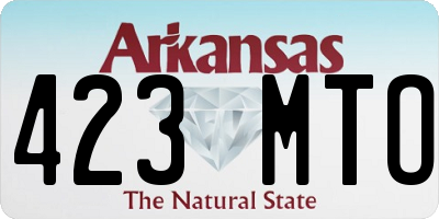 AR license plate 423MTO