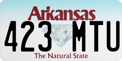 AR license plate 423MTU