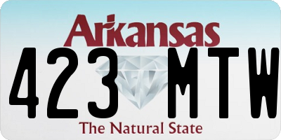 AR license plate 423MTW