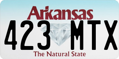 AR license plate 423MTX