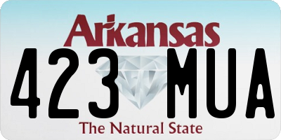 AR license plate 423MUA