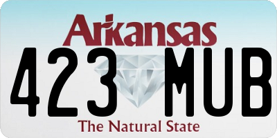 AR license plate 423MUB