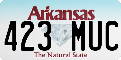 AR license plate 423MUC