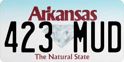 AR license plate 423MUD