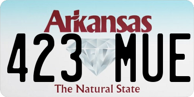 AR license plate 423MUE