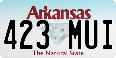 AR license plate 423MUI