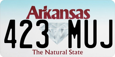 AR license plate 423MUJ