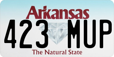 AR license plate 423MUP