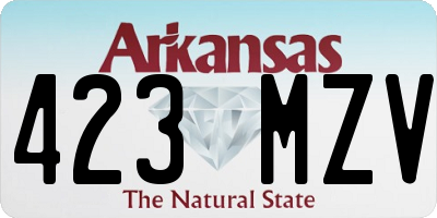 AR license plate 423MZV