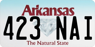 AR license plate 423NAI