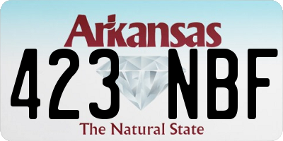 AR license plate 423NBF