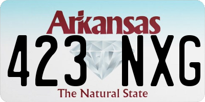 AR license plate 423NXG