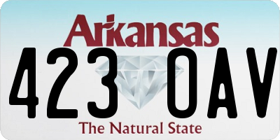 AR license plate 423OAV