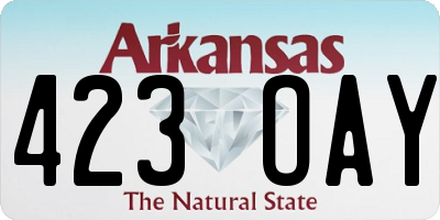 AR license plate 423OAY