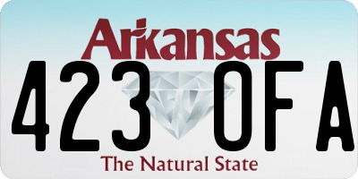 AR license plate 423OFA