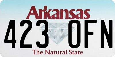 AR license plate 423OFN