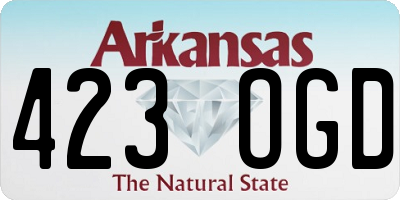 AR license plate 423OGD