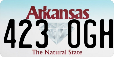 AR license plate 423OGH