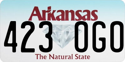 AR license plate 423OGO