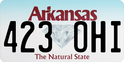 AR license plate 423OHI