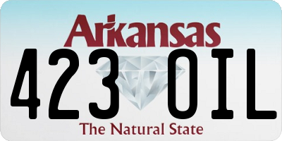AR license plate 423OIL