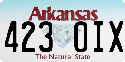 AR license plate 423OIX