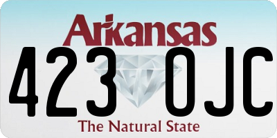 AR license plate 423OJC