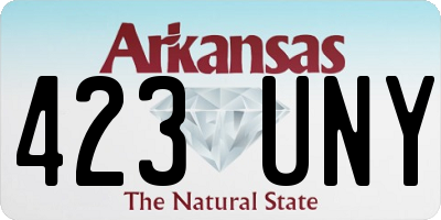 AR license plate 423UNY